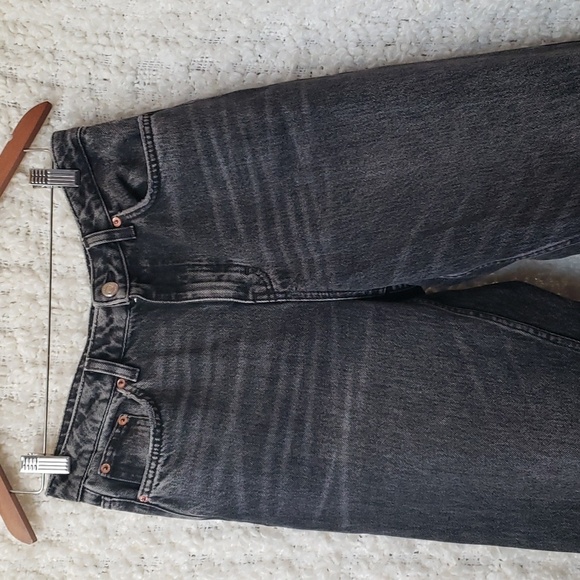 Topshop black distressed detailing on pockets and hems MOM jean ankle size 28 - Picture 5 of 6